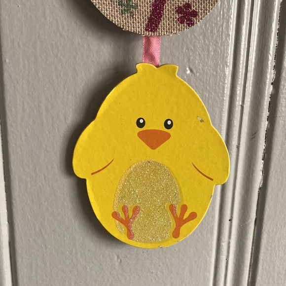 2/$20 NWT Precious Glittered Happy Easter π£ π & Eggs Hanging Decoration Sign - Picture 7 of 12